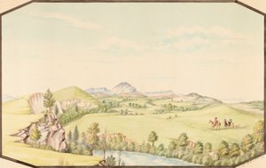 メディスン ブラフから見たウィチタ山脈、インディアン準州、1867 年。