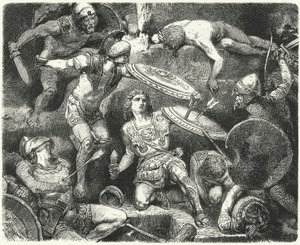 危険にさらされているアレクサンダー大王の生活 作： Hermann Vogel