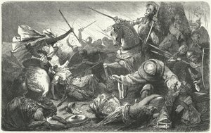 1212年、ラスナバスデトロサの戦いでアルモハッドと戦うクリスチャン 作： Hermann Vogel