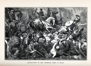 1882年、シチリア島のアテナイ軍の破壊 作： Hermann Vogel