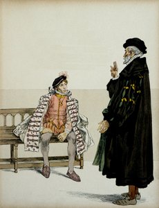 アンリ4世（1553-1610）が教授のラ・ゴーシュリーの前で。ヘルマン・フォーゲル（1856-1918）による "Henri IV "のイラスト 作： Hermann Vogel