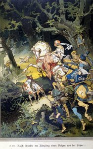 ヤコブ（1785-1863）とウィルヘルム（1786-1859）のグリム兄弟の物語にフォーゲルのイラストが使われている。 作： Hermann Vogel