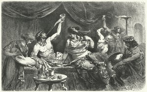 1世紀のメッサリーナの時代のローマバッカナル 作： Hermann Vogel