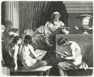 アテネの議員、ソロン 作： Hermann Vogel