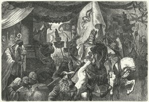 オストロゴスの王、セオデリック大王がローマに入る 作： Hermann Vogel