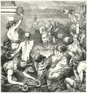 タイタスクインクティウスフラミニウスは、紀元前196年にギリシャ国家の自由を宣言した 作： Hermann Vogel