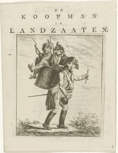 歌のシートと兵士との漫画 ウィレム V の漫画 Landzaaten の商人 (オブジェクトのタイトル)