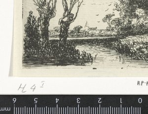 2 つのシロヤナギのある風景 作： Hermanus Jan Hendrik van Rijkelijkhuysen
