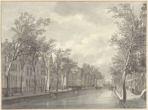 1807年、グルーネブルグからのライデンのラーペンブルクの眺め 作： Hermanus Numan (signed by artist)
