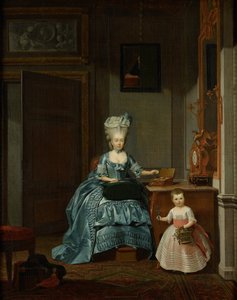Susanna van Collen née Mogge と彼女の娘 スザンナ・コーネリア・モゲ (1753-1806)。 ヘンドリック・ムイルマン (1743-1812) の 2 番目の妻、娘のヨハンナ・フェルディナンダ (1774-1833) とフェルディナンド・ファン・コレン (1741-73) との結婚