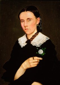 女性の肖像、1861 作： Hermenegildo Bustos