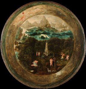 パラダイス、c.1541-50（パネルに油彩） 作： Herri met de (c.1510 p.1550) Bles