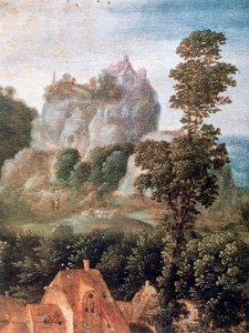 エジプトへの飛行、詳細、c1530-1550。 作： Herri met de Bles