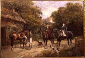 鍛冶屋での停車 作： Heywood Hardy