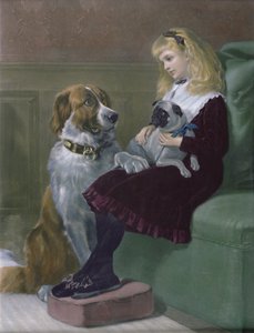 彼女の唯一のプレイメイト、George H. Everyが刻印、パブはArthur Lucas、1872年（メゾティント） 作： Heywood Hardy