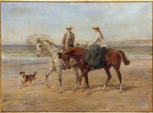 岸辺のライダー 作： Heywood Hardy