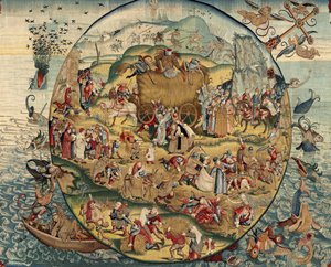 ヒエロニムス・ボスの作品に着想を得たタペストリー、1560年頃（金、銀、絹、羊毛）