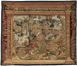 ヒエロニムス・ボスの作品に着想を得たタペストリー、1560年頃（金、銀、絹、羊毛） 作： Hieronymus (after) Bosch