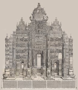 名誉の凱旋門、1515 年、印刷 151718.、1515 年、印刷 151718. 作： Hieronymus Andreae