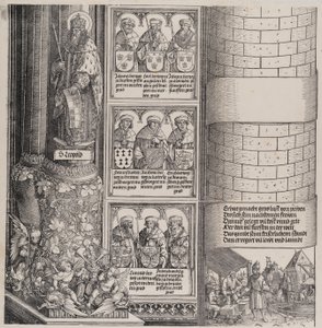 建築家としてのマクシミリアン、聖レオポルドの像、マクシミリアンの胸像..., 15171518. 作： Hieronymus Andreae