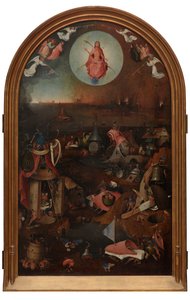 最後の審判の中央パネル（パネルに油彩） 作： Hieronymus Bosch