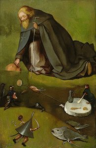 聖アントニウスの誘惑。 1500-10年頃 作： Hieronymus Bosch