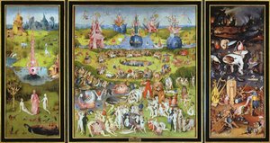 The Garden of Earthly Delights」（1500年代）。