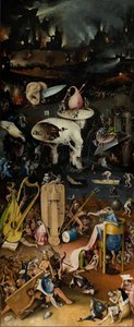 地上の歓楽の園













右翼の内側（地獄）。 作： ヒエロニムス・ボッシュ