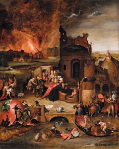 聖アントニウスの誘惑（木・油彩） 作： Hieronymus Bosch