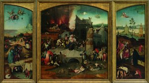 聖アンソニーの誘惑. Google Art Project からの高解像度複製。 左上隅を再サンプリングする必要がありました 作： Hieronymus Bosch