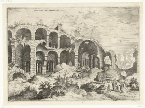 ローマのコロッセオの 3 番目のビュー 巨像対展望 (オブジェクトのタイトル) ローマの遺跡（シリーズタイトル） 作： Hieronymus Cock