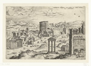 Gezicht op het Forum Romanum (オブジェクトのタイトル) ローマの遺跡（シリーズタイトル）