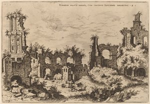 セプティゾニウムのあるパラティーノの遺跡 作： Hieronymus Cock