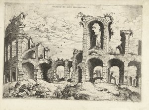 ローマのコロッセオの 2 番目のビュー Collossæi または生きている目論見書 (オブジェクトのタイトル) ローマの遺跡（シリーズタイトル） 作： Hieronymus Cock