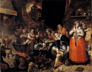魔女の厨房ヒエロニムス・フランケンによる絵画 作： Hieronymus Francken