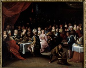 カナの婚礼 ヒエロニムス（ヒエロニムスまたはジェローム）・フランク（1578-1628）による絵画 17世紀 トゥールーズのオーギュスタン美術館蔵 作： Hieronymus II Francken