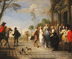 放蕩息子のたとえ-家を出る放蕩息子 作： Hieronymus Janssens