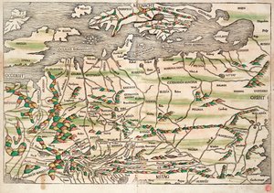 中央および北ヨーロッパの地図 作： Hieronymus Münzer