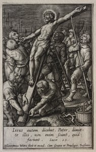 情熱：十字架の上昇 作： Hieronymus Wierix