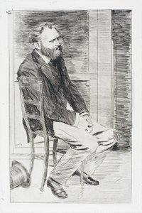 座るマネ、右を向く 作： Hilaire Germain Edgar Degas