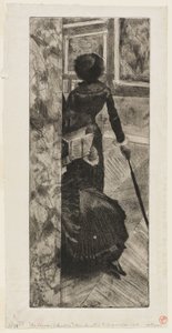 ルーヴル美術館絵画ギャラリーのメアリー・カサット 作： Hilaire Germain Edgar Degas