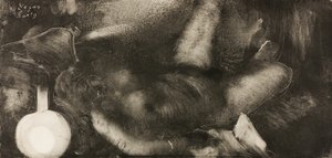 ベッドに横たわる女性 作： Hilaire Germain Edgar Degas