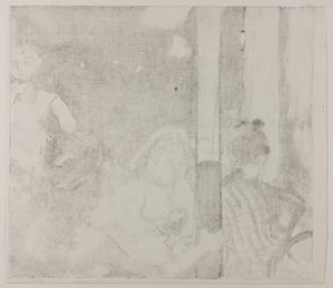 カフェの前の女性たち、夕方 作： Hilaire Germain Edgar Degas