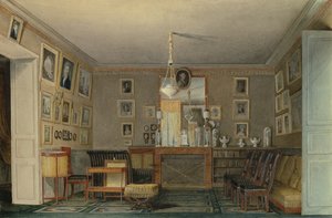 パリ愛好家のキャビネットルーム、1815年頃（トイレとガッシュ紙） 作： Hilaire Thierry