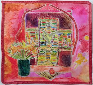 Guatemalan Shrine, 2005 (シルクに染料) 作： Hilary Simon