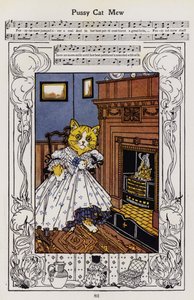 Pussy Cat Mew（カラーリトグラフ 作： Hilda Broughton