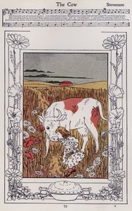 The Cow（カラーリトグラフ 作： Hilda Broughton