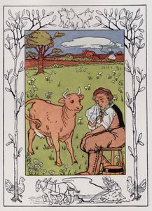 The Old Man And His Wife（カラーリトグラフ 作： Hilda Broughton