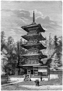 仏教寺院、日光、日本、1895年。
