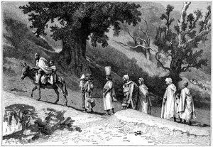 Kabyle家族グループ旅行、アルジェリア、c1890 作： Hildibrand